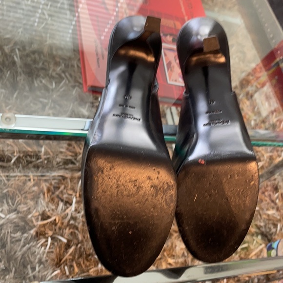 Rare YSL- Black leather Yves saint laurent Size 40 tribute sling back EUC!! - Picture 5 of 6